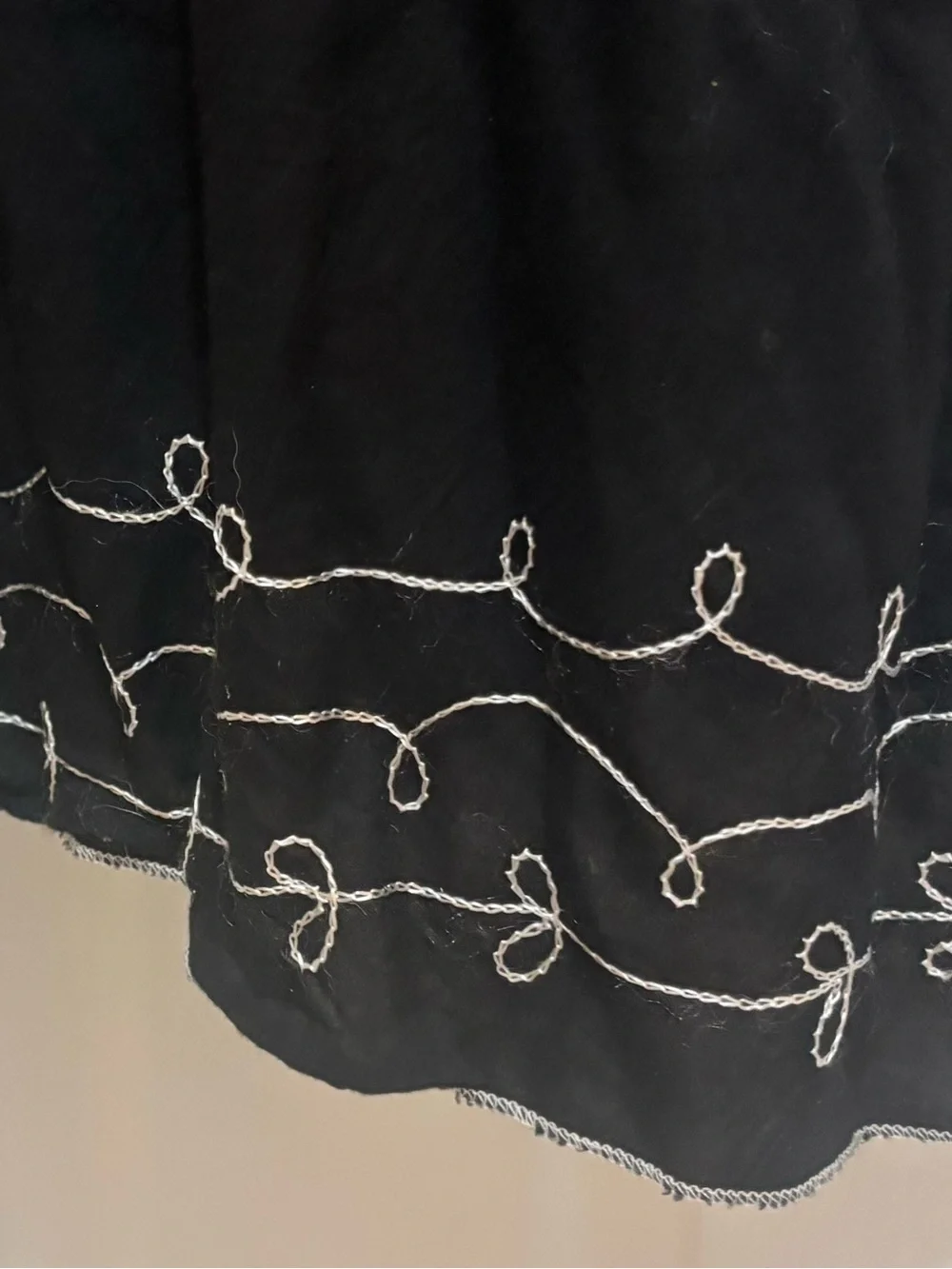 Black Halter Maxi Dress with White Crochet Trim - Picture 3 of 5